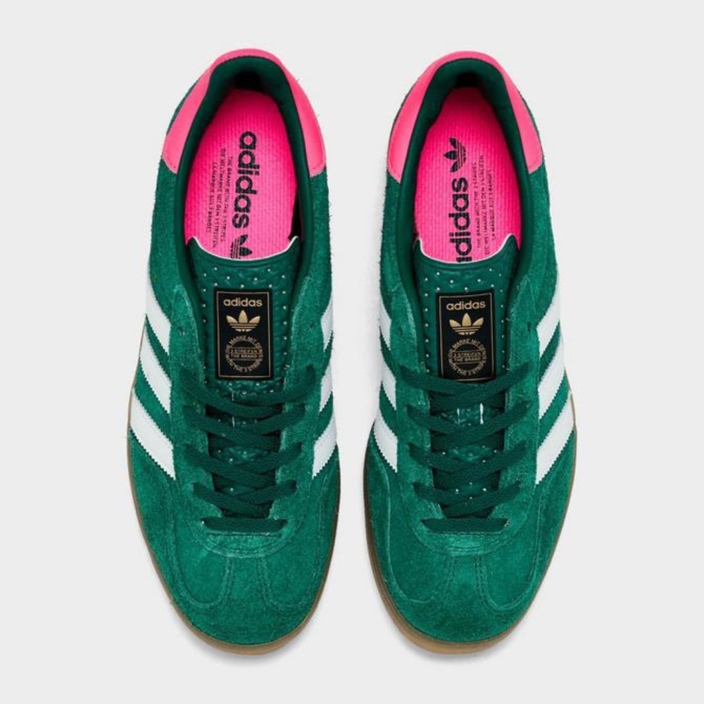 adidas Gazelle Indoor Green Lucid Pink size 8.5 NEW